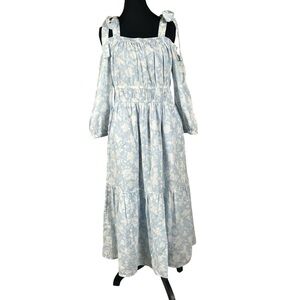 Free Assembly Off-The-Shoulder Floral Midi Dress M NWT